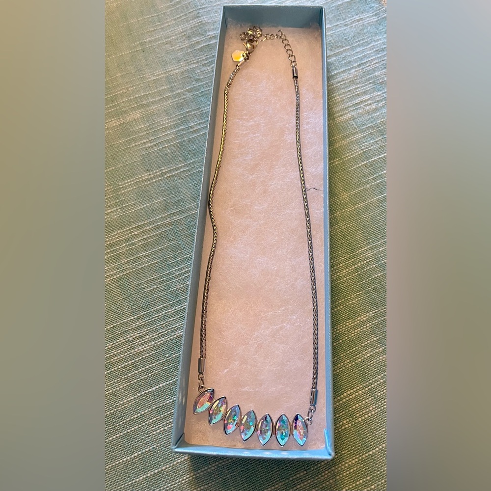 TOUCHSTONE CRYSTAL Marquis Necklace
15-18 inches adjustable EUC - Picture 2 of 9